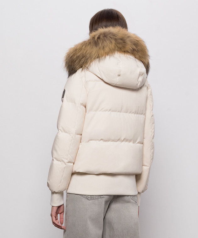 Mackage Бежевая пуховая куртка NEFI-F с мехом енота NEFIF изображение 4