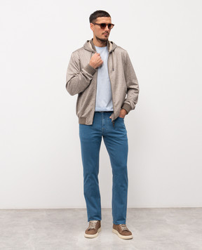 Stefano Ricci Блакитна футболка з монограмою логотипа MNH6104960TE0001