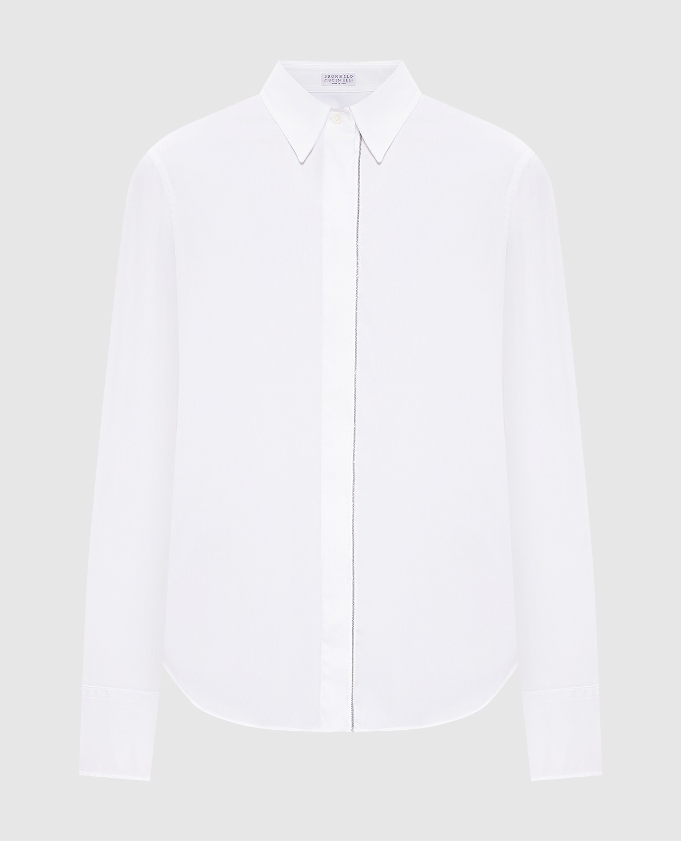 

Белая рубашка с цепочкой мониль, Белый, Рубашки