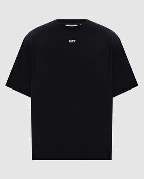 Off-White Черная футболка с эмблемой Paint Arrow 44MAA120S26J00J