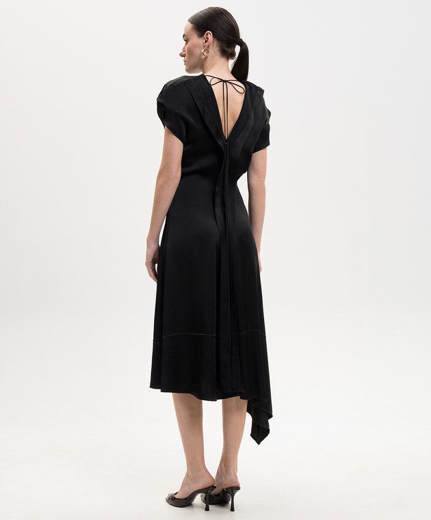 Victoria Beckham Чорна сукня асиметричного крою 1226WDR007229A зображення 3