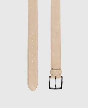 Peserico Бежевый замшевый ремень с логотипом R72034C0CC775