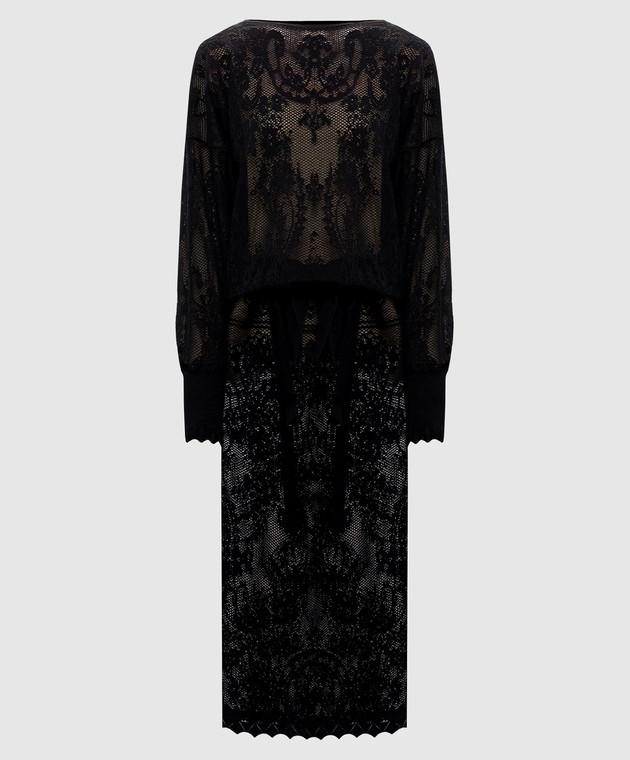 Twinset Чорна сукня максі 262TF3033