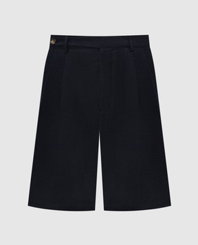 Brunello Cucinelli Синие шорты с льном MH262G0620