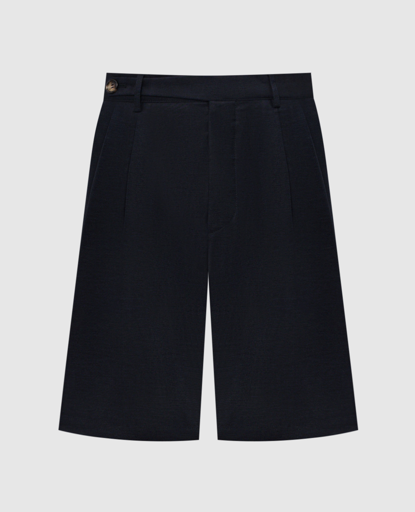 Синие шорты с льном