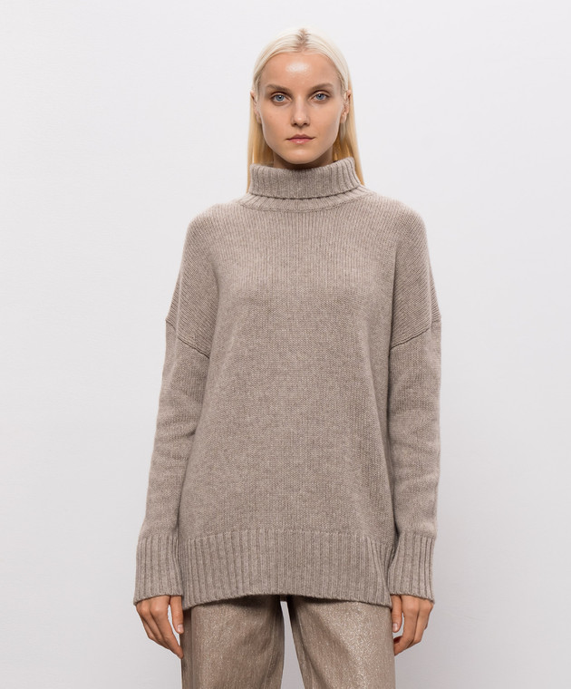 Allude Бежевый свитер из шерсти и кашемира 26517633 изображение 3