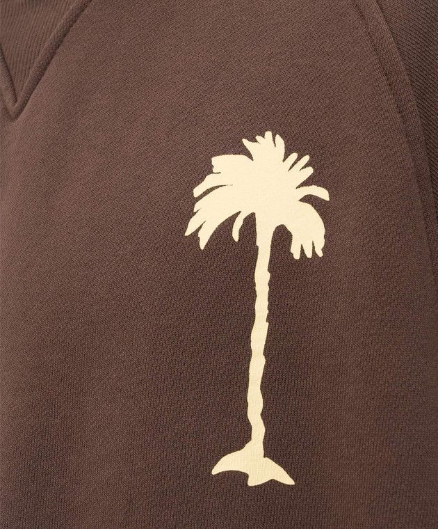 Palm Angels Коричневий світшот Feel High PAMBA007FL001 зображення 5