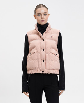 Moncler Grenoble Розовый пуховый жилет Baise K20981A00042597UI