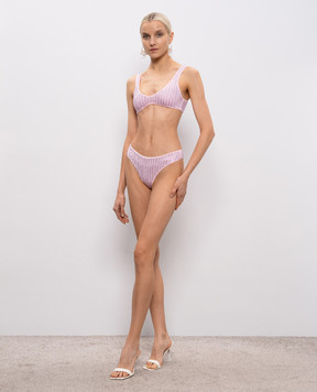 Venuja Розовый купальник Malibu с кристаллами BI005B