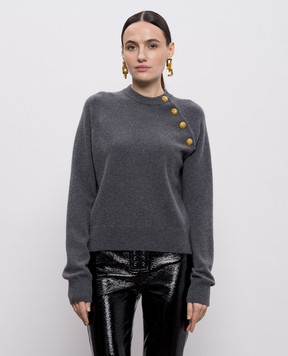 Balmain Серый джемпер из шерсти и кашемира GF1KA130KI87