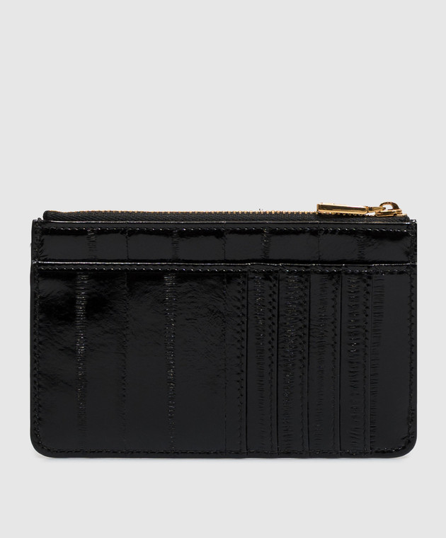 Dolce&Gabbana Черный кожаный картхолдер с пластиной логотипа BI1261A8B08 изображение 2