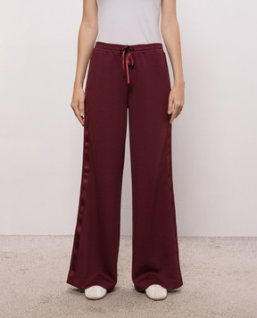Twinset Бордовые спортивные штаны 262TT2343