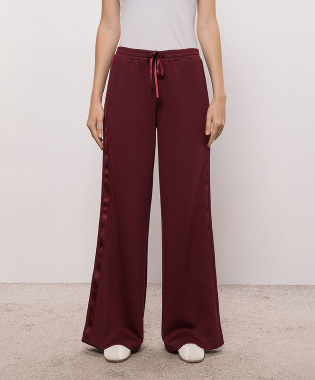 Twinset Бордовые спортивные штаны 262TT2343 изображение 2
