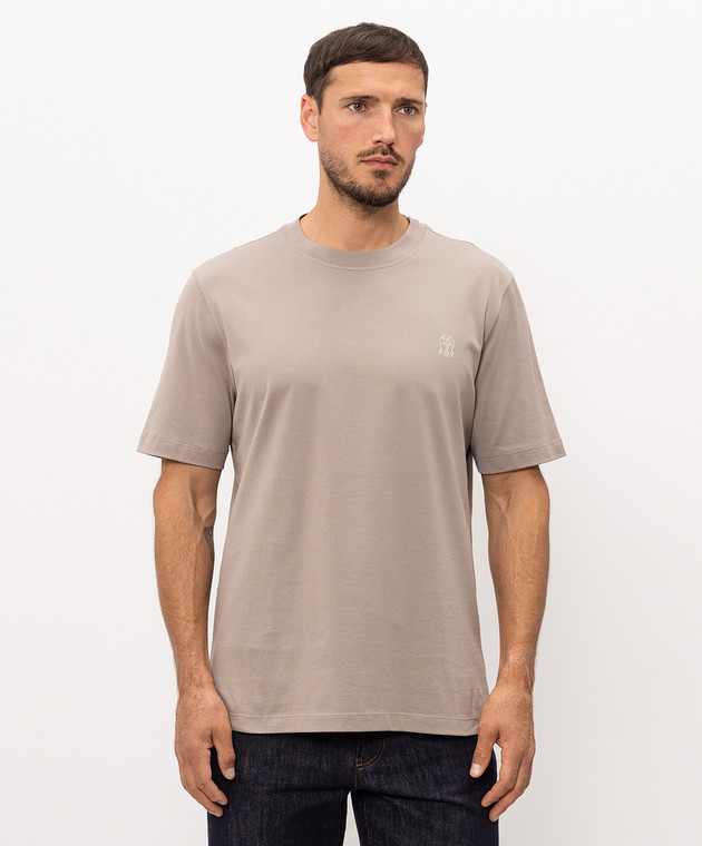 Brunello Cucinelli Бежевая футболка M0B138440 изображение 2