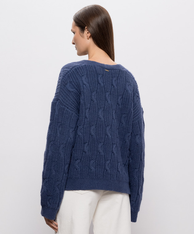Twinset Синій светр з вовною 262TT3010 зображення 4