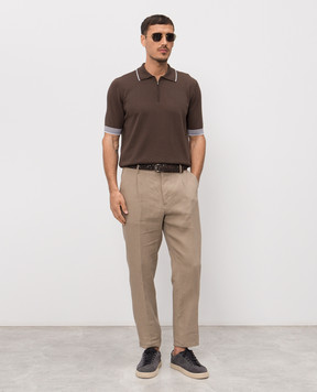 Peserico Коричневое поло R59478F149173N