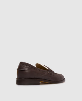 Doucal's Коричневые кожаные лоферы с цепочкой мониль DD8856ALAIPY841