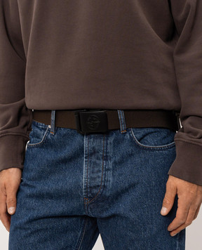 Stone Island Коричневый ремень с брендовой гравировкой L2S159300001S0073