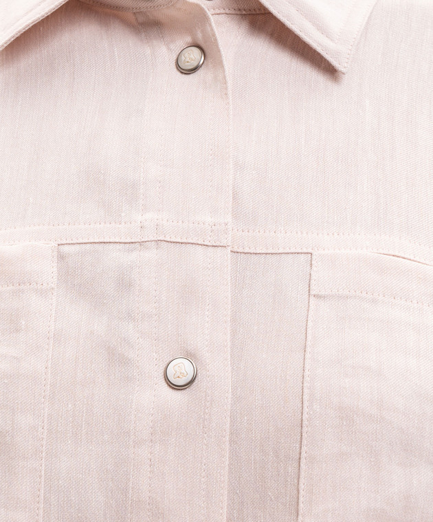 Marco Pescarolo Розовая рубашка Era с леном и шерстью ERAD5327 изображение 5