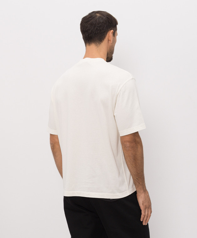 Stone Island Футболка цвета айвори с нашивкой логотипа L2S152100030S0500 изображение 4