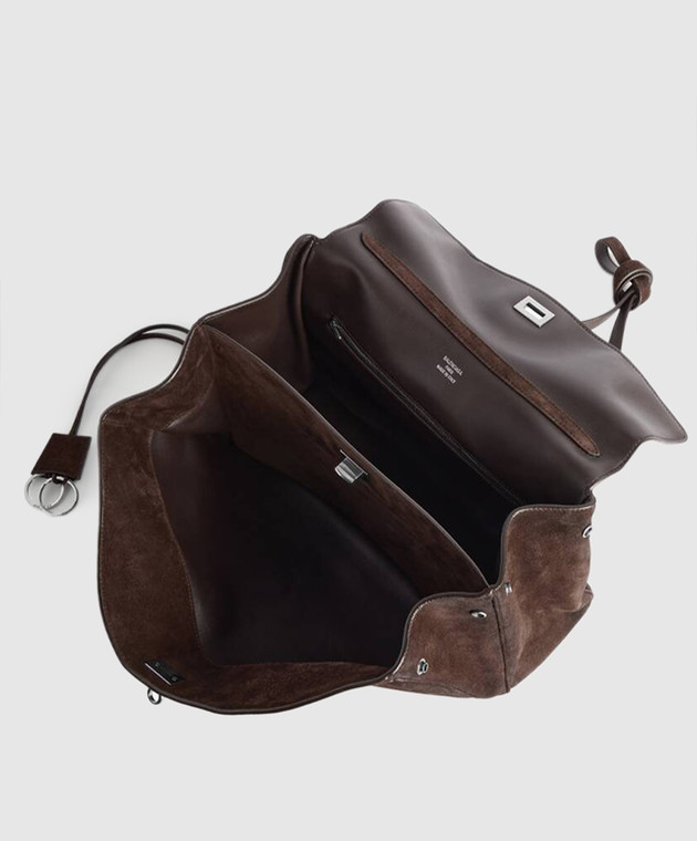 Balenciaga Коричневая замшевая сумка Rodeo 7897722AB4G изображение 4