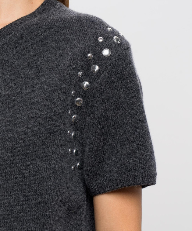 3.1 Phillip Lim Сірий топ з вовною F26270640WHF зображення 5