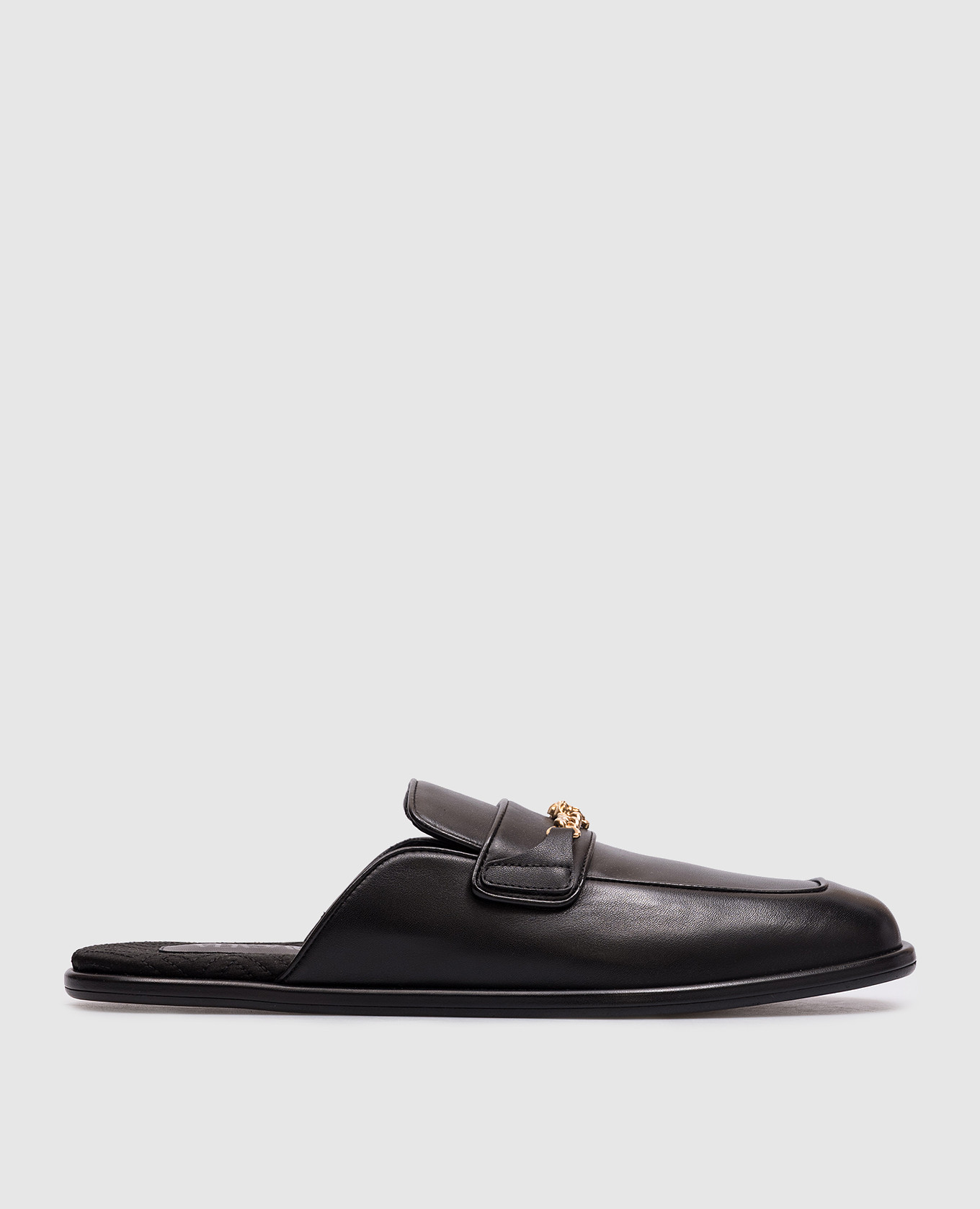 

Черные кожаные мюли Medusa, Черный, Мюли