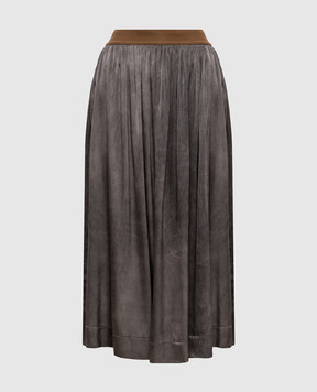 UMA WANG Сіра спідниця Gillian із шовку UW2003