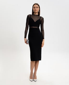 Herve Leger Черное платье NOELLE 46HLS8551011