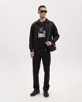 Palm Angels Черная футболка Statement PMAA109S26JER006
