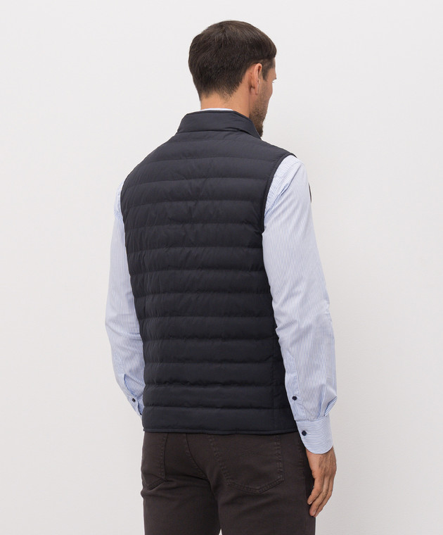 Brunello Cucinelli Синій пуховий жилет MV4081711 зображення 4