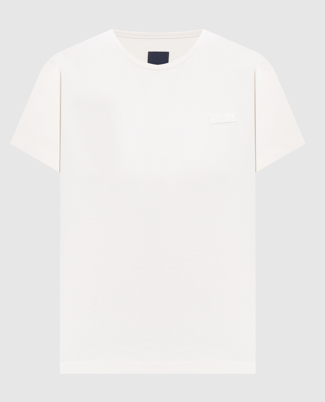 

Футболка цвета айвори с нашивкой логотипа, Бежевый, Футболки