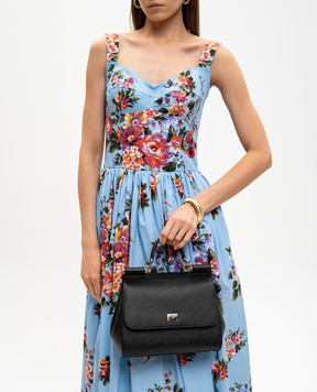 Dolce&Gabbana Чорна шкіряна сумка Sicily BB6002B1001