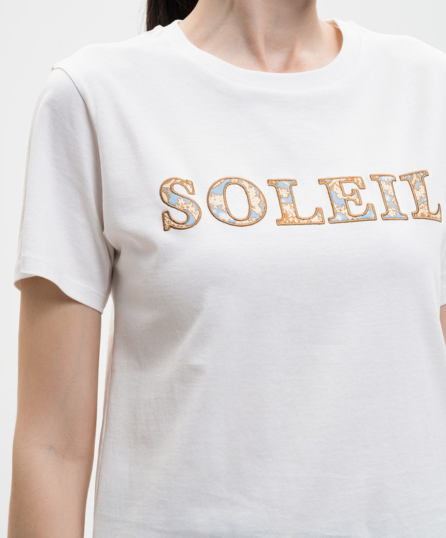 Max Mara Weekend Белая футболка BORA с нашивкой WKDBORA изображение 5