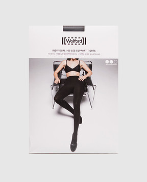 Wolford Чорні колготи INDIVIDUAL 100 den 18975