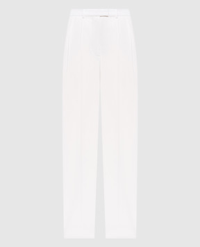Givenchy Брюки цвета айвори из шерсти BW51AH10Q0