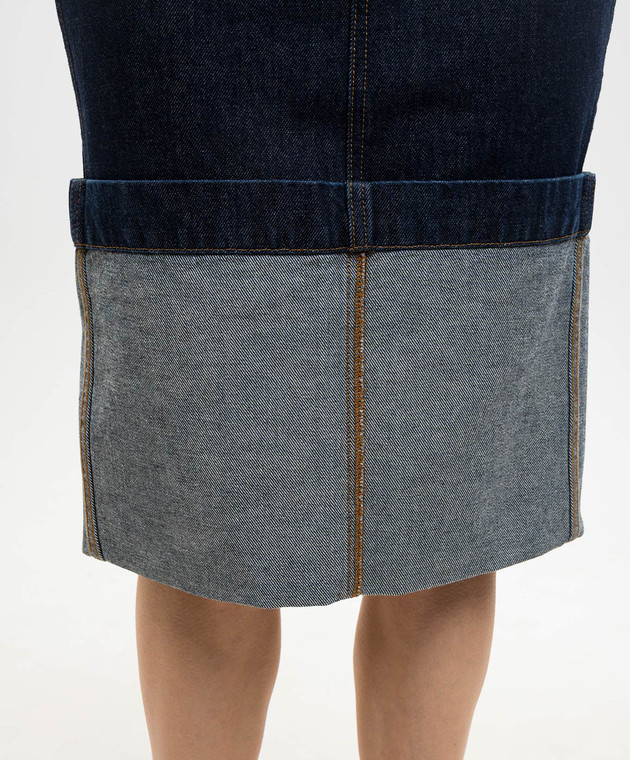 Khaite Синя джинсова спідниця Kilian з відворотом 1190908040 зображення 5
