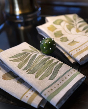 TESSITURA TOSCANA TELERIE Набор серых сервировочных салфеток TAMARINDO из льна NT250130080037