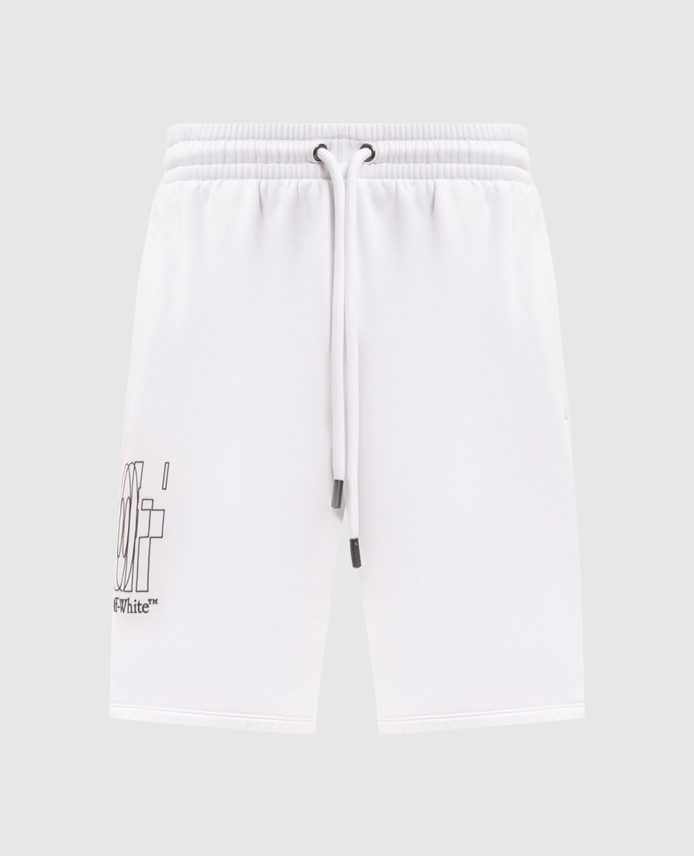 Белые шорты с принтом Double Arrow