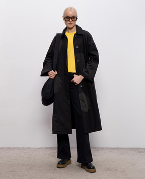 Max & Co Чорне пальто BALIA в горох MCOBALIA