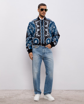 Versace Блакитні джинси з ефектом потертості 10205761A16386