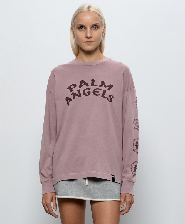Palm Angels Розовый лонгслив с принтом PAMAB001JR001w изображение 3