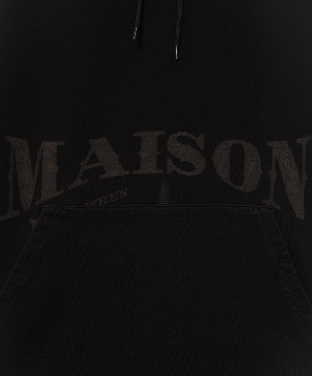 Maison Margiela MM6 Черные худи с принтом логотипа SH0GU0049M25025 изображение 5