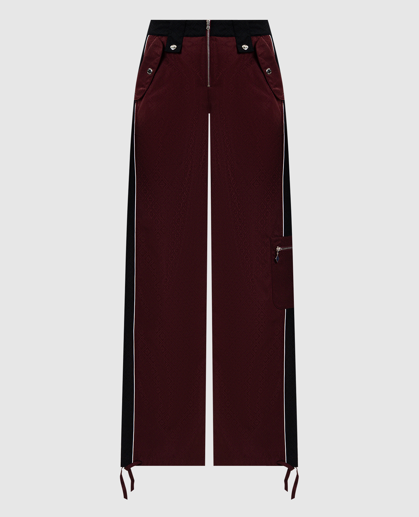 Бордовые спортивные штаны Raver в узор