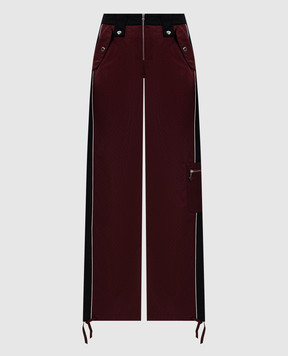 Casablanca Бордовые спортивные штаны Raver в узор WSP26TR39601