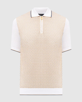Stefano Ricci Поло з шовком в контрастний візерунок K212035P31F26191