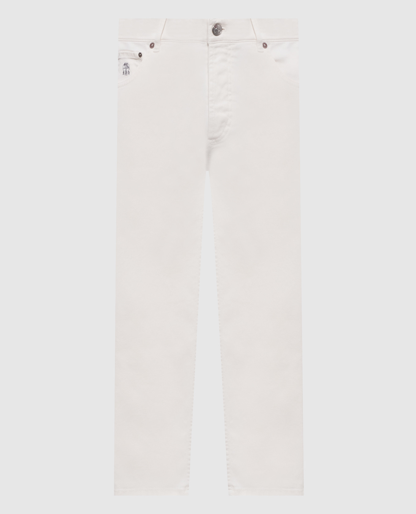 Белые джинсы с логотипом