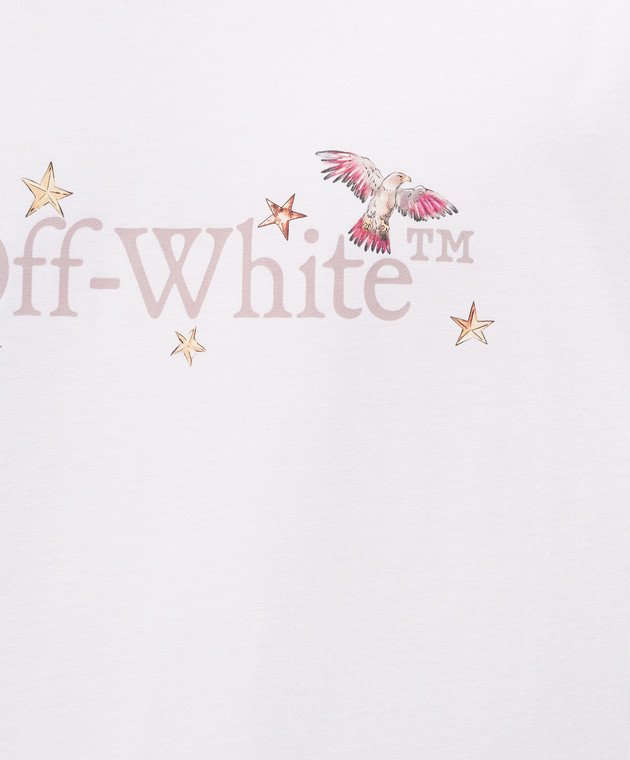 Off-White Белая футболка с принтом Dream Arrow 44MAA120Z26J003 изображение 5