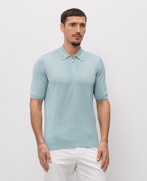 Enrico Mandelli Зеленое поло из шелка 3K065A5674