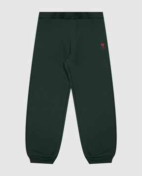 Ami Paris Детские зеленые спортивные штаны KTR928JE0269